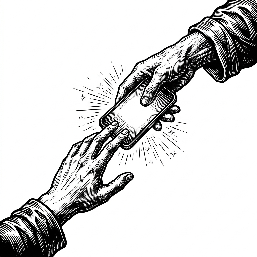 Classical hands sketch